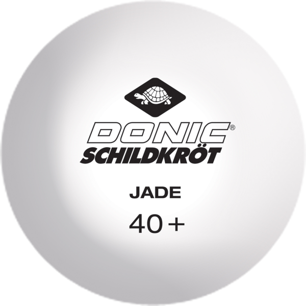 Donic-Schildkröt Tischtennisball Jade, Poly 40+ Qualität, 6 Stk. im Blister, weiß