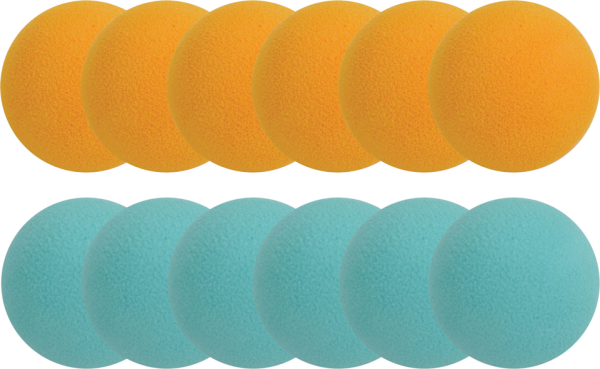 SCHILDKRÖT Spiel Fire Blaster Ersatzbälle, 6 orange + 6 blau
