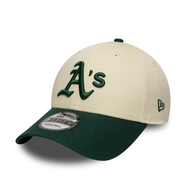 NEW ERA Hellbeige Oakland Athletics Colour Block 9FORTY Verstellbare Cap