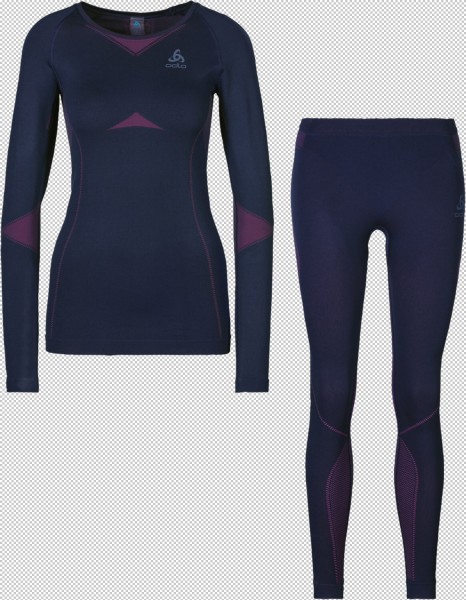 ODLO Damen Funktionsunterwäsche Lang Slim Fit 2-teilig