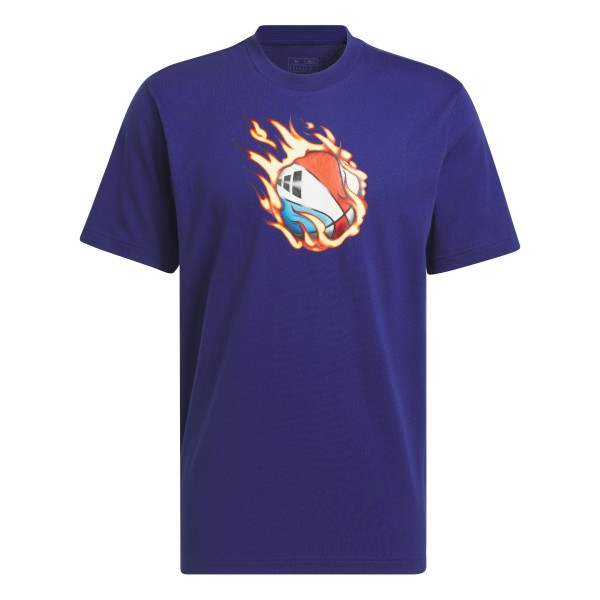 ADIDAS ON FIRE BASKETBALL GRAPHIC TEE