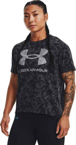 UNDER ARMOUR Heavyweight Kurzarm-Oberteil mit Logodruck für Damen